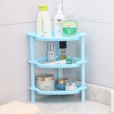 Three Tier Easy Assembling Corner Storage Rack - Sky Blue
