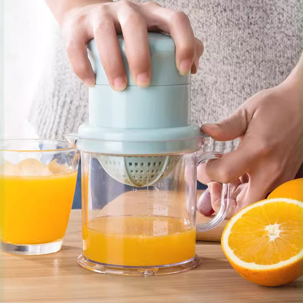 Mini 2 In 1 Manual Hand Press Orange Citric Juicer - Light Blue