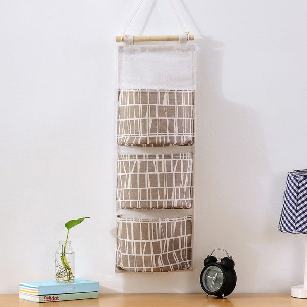 3 Tier Fancy Wall Hanging Storage Rack - Gray