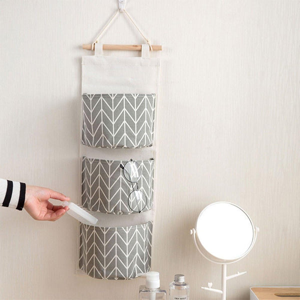 3 Tier Fancy Wall Hanging Storage Rack - Gray