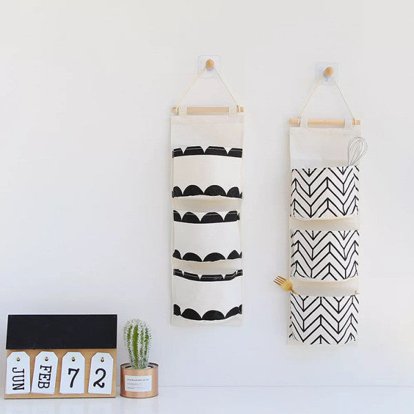 3 Tier Fancy Wall Hanging Storage Rack - White Red