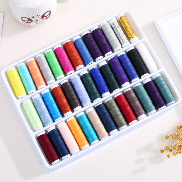 39 Pcs Multi Shade Clothing Stitching Thread Reels Set - Multi Color