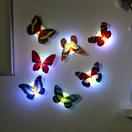 Luminous Colorful Night Wall Sticking Decorative Butterfly