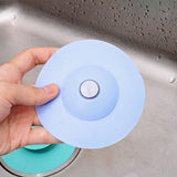 Kitchen Bathroom Silicon Sink Drain Hair Stopper Filter - Gray