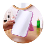 Portable Square Folding Beauty Desktop Mirror - Purple