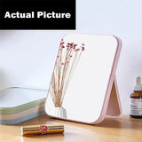 Portable Square Folding Beauty Desktop Mirror - Purple