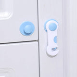 Child Safety Refrigerator Cabinet Protection Lock - White Blue