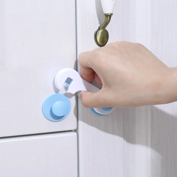 Child Safety Refrigerator Cabinet Protection Lock - White Pink