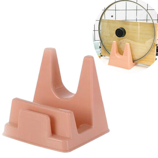 Multi-Functional Fancy Design Lid Spoon Holder Rack - Pink