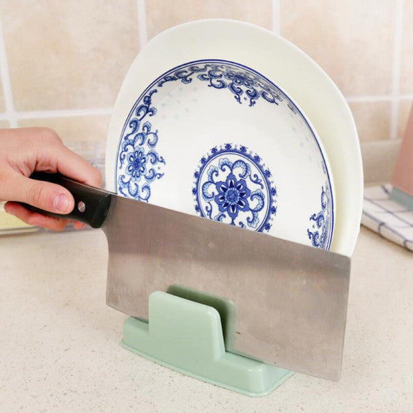 Multi-Functional Fancy Design Lid Spoon Holder Rack - Pink