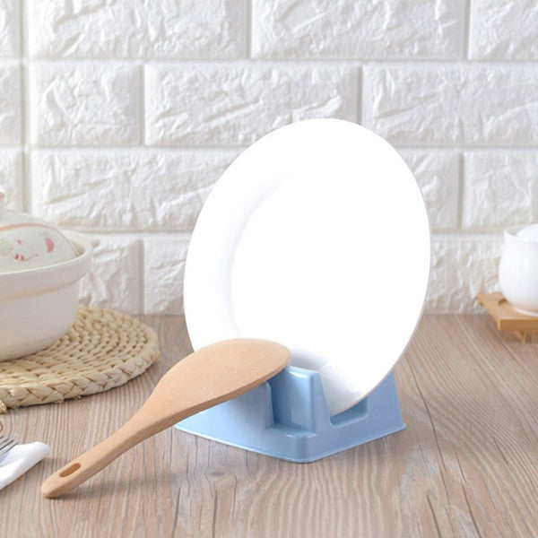 Multi-Functional Fancy Design Lid Spoon Holder Rack - Blue