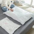 2 Pieces Vacuum Space Saving Clothes Storage Bag - 80x100cm - White - Shop N Save