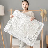 2 Pieces Vacuum Space Saving Clothes Storage Bag - 80x100cm - White - Shop N Save
