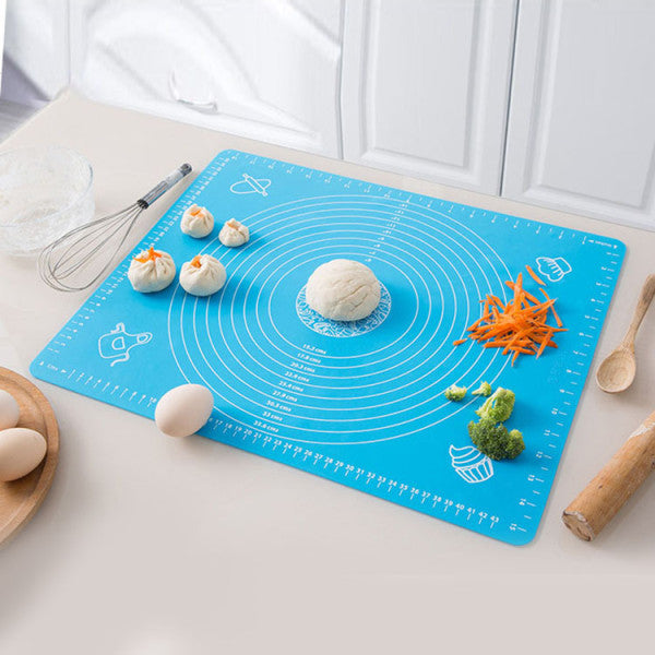 Non Slip Versatile Kitchen Silicone Baking Mat - 50x40 Cm - Blue - Shop N Save