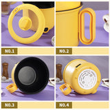 Food Cooking Pot With Lid Noodles Egg Boiler Multifunctional Hotpot Direct Power Mini Cooker - 1.5L - Yellow