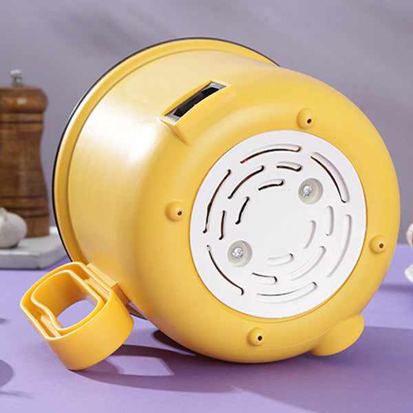 Food Cooking Pot With Lid Noodles Egg Boiler Multifunctional Hotpot Direct Power Mini Cooker - 1.5L - Yellow