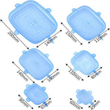 6 Pieces Silicone Food Storage Covers Reusable Airtight Wrap Transparent Flexible Silicone Stretch Bowl Cover Lids Set