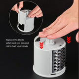4 In 1 Vegetable Cutter Fruit Slicer Slicing Machine Kitchen Gadget Steel Blade Rotary Cutting Tool Grater - Green - Shop N Save