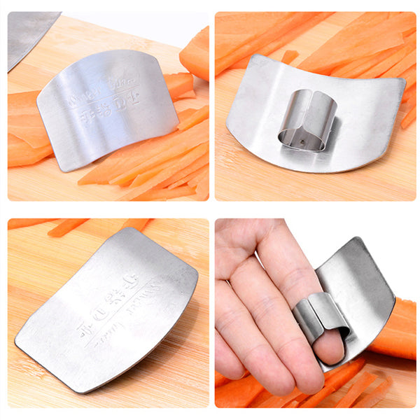 Stainless Steel Finger Protector Guard Multi-Purpose Cutting Household Kitchen Vegetable Cutter Hand Protector Finger Guards - Shop N Save