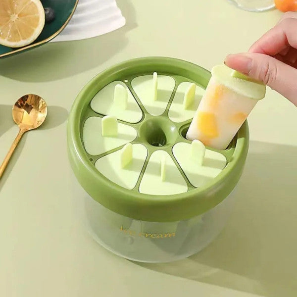 Ice Cream Mould Handmade Kitchen Refrigerator Food Grade Reusable Popsicle Making 8 Grid Tray