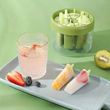 Ice Cream Mould Handmade Kitchen Refrigerator Food Grade Reusable Popsicle Making 8 Grid Tray