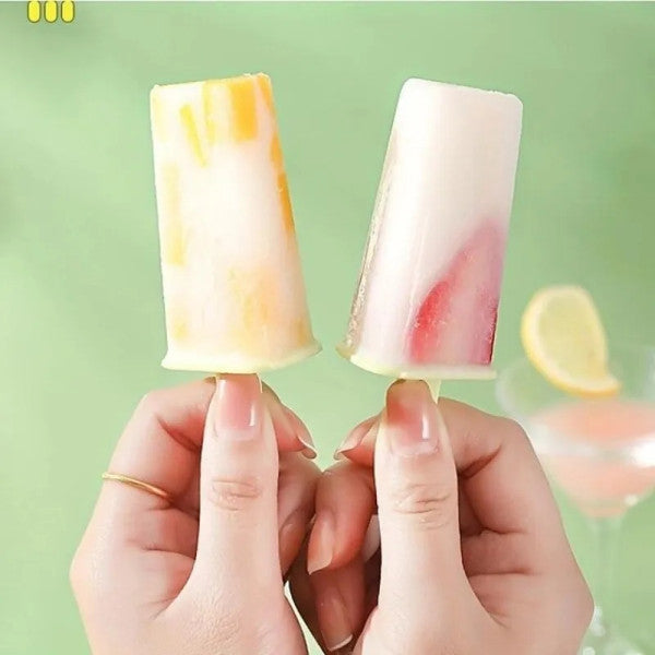 Ice Cream Mould Handmade Kitchen Refrigerator Food Grade Reusable Popsicle Making 8 Grid Tray