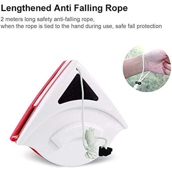 Dual-Sided Design Triangular Shape Single Glazing Window Cleaning Safety Rope Effortless Cleaning Solution Advanced Magnetic Glass Cleaner