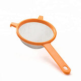 3 Pieces Colorful Strain Stainless Steel Mesh Strainer With Hook Kitchen Tool Food Straining Noodles Rice Easy Drain Micro Net Different Size Multipurpose Sifter Sieves Colander Three Pcs Set