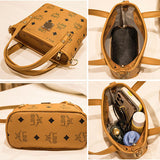 Synthetic Leather Zipper Closure Letter Printed Shoulder Strap Premium Quality Mini Handbags - Red