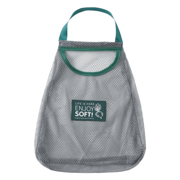 Hanging Mesh Storage Potatoes Onion Ventilation Garlic Storage Net Bag - Gray