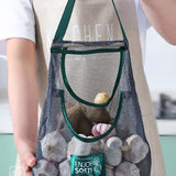 Hanging Mesh Storage Potatoes Onion Ventilation Garlic Storage Net Bag - Gray