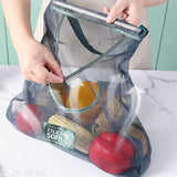 Hanging Mesh Storage Potatoes Onion Ventilation Garlic Storage Net Bag - Gray