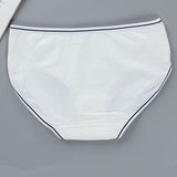 Soft Fabric Elastic Waist Panty High-Quality French Cut Teen Girls Underwear 8-15 Years - Gray