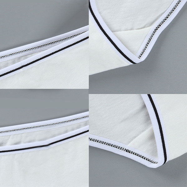 Soft Fabric Elastic Waist Panty High-Quality French Cut Teen Girls Underwear 8-15 Years - White