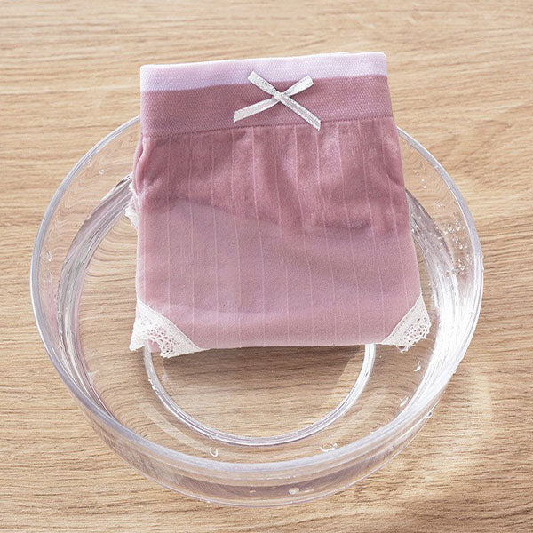 Lace Patched Summer Thin Fabric Women Underwear - Beige