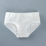 Soft Fabric Elastic Waist Panty High-Quality French Cut Teen Girls Underwear 8-15 Years - White