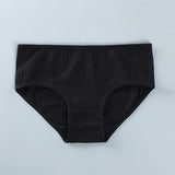 Soft Fabric Elastic Waist Panty High-Quality French Cut Teen Girls Underwear 8-15 Years - Apricot