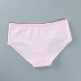 Soft Fabric Elastic Waist Panty High-Quality French Cut Teen Girls Underwear 8-15 Years - Pink