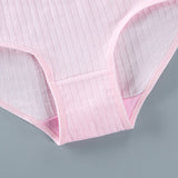 Soft Fabric Elastic Waist Panty High-Quality French Cut Teen Girls Underwear 8-15 Years - Apricot