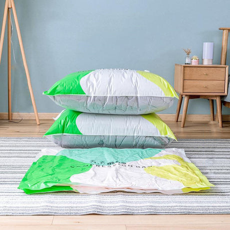 Colorful Print Vacuum Compression Large Thick Coat Multipurpose Vacuum Storage Bags - 60 x 80cm - Multi Color