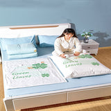 Leaves Print Vacuum Compression Large Thick Coat Multipurpose Space Saving Vacuum Storage Bags - 60 x 80cm - White Green