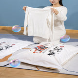 Cartoon Print Vacuum Compression Large Thick Coat Vacuum Storage Bags - 50 x 70cm - White