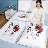 Cartoon Print Vacuum Compression Large Thick Coat Vacuum Storage Bags - 80 x 100cm - White