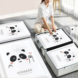 Panda Print Vacuum Compression Large Thick Coat Multipurpose Space Saving Vacuum Storage Bags -  50 x 70cm - White Black