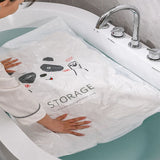 Panda Print Vacuum Compression Large Thick Coat Multipurpose Space Saving Vacuum Storage Bags - 70 x 90cm - White Black