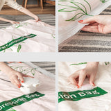 Vacuum Compression Large Thick Coat Household Quilt Bedding Multipurpose Space Saving Storage Bags - 40 x 60cm - White Green