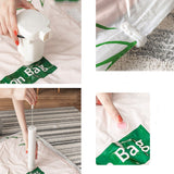 Vacuum Compression Large Thick Coat Household Quilt Bedding Multipurpose Space Saving Storage Bags - 50 x 70cm - White Green
