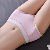 High Waist Women Underwear French Cut Panties Undergarments Breathable Soft Fabric Girls Lingerie - Light Pink - Shop N Save