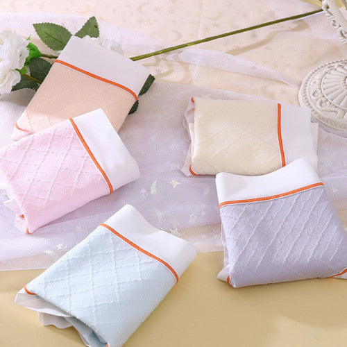 High Waist Women Underwear French Cut Panties Undergarments Breathable Soft Fabric Girls Lingerie - Light Purple
