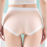 High Elastic Waist Embossed Pattern Women Underwear Undergarments French Cut Panties Girls Lingerie Inner Wear - Pink - Shop N Save